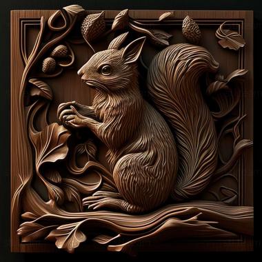 3D model squirrel (STL)